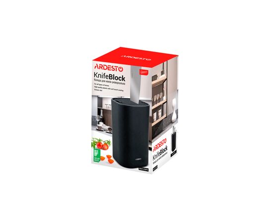 Подставка для ножей Ardesto Gemini 23 см Black (AR2123PH), изображение 2 Подставка для ножей Ardesto Gemini 23 см Black (AR2123PH), изображение 2