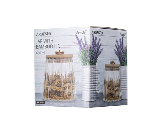 Емкость для сыпучих продуктов Ardesto Fresh Vintage 650 мл (AR1365BV), изображение 2 Емкость для сыпучих продуктов Ardesto Fresh Vintage 650 мл (AR1365BV), изображение 2