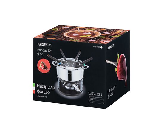 Набор для фондю Ardesto 9 пред (AR3109SS), изображение 4 Набор для фондю Ardesto 9 пред (AR3109SS), изображение 4