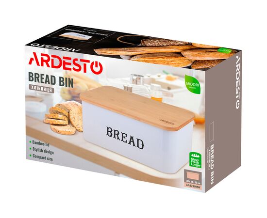 Хлебница Ardesto Midori 30 x 18 x 15 см White (AR4230MW), изображение 11