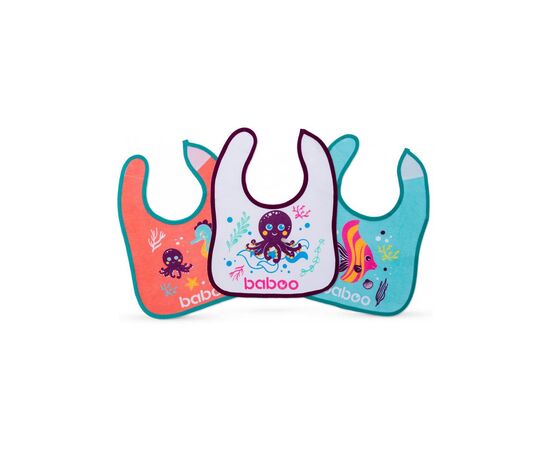 Слюнявчик Baboo Sea Life 3 шт (90603), изображение 2 Слюнявчик Baboo Sea Life 3 шт (90603), изображение 2