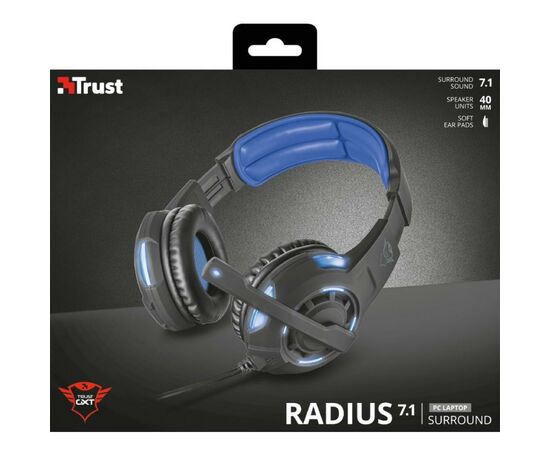 Навушники Trust GXT 350 Radius 7.1 Surround USB BLACK (22052), зображення 7