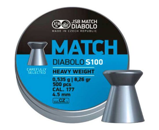 Пульки JSB Match HW 4,51 мм , 0,535 г, 500 шт/уп (000026-500)