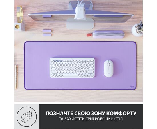 Коврик для мышки Logitech Desk Mat Studio Series Lavender (956-000054), изображение 2 Коврик для мышки Logitech Desk Mat Studio Series Lavender (956-000054), изображение 2