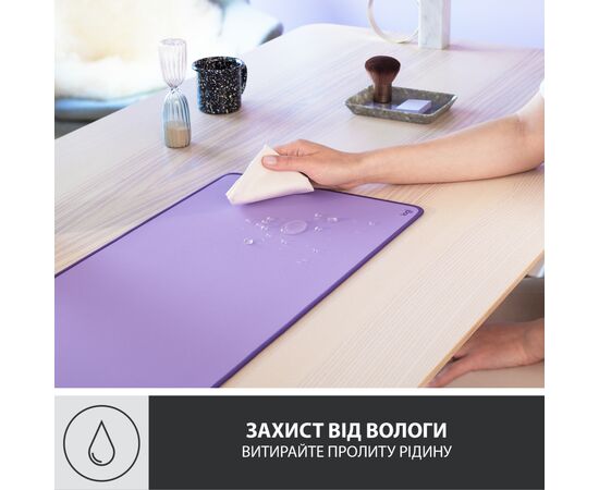 Коврик для мышки Logitech Desk Mat Studio Series Lavender (956-000054), изображение 3 Коврик для мышки Logitech Desk Mat Studio Series Lavender (956-000054), изображение 3
