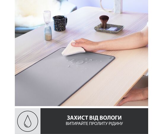 Коврик для мышки Logitech Desk Mat Studio Series Mid Grey (956-000052), изображение 3 Коврик для мышки Logitech Desk Mat Studio Series Mid Grey (956-000052), изображение 3