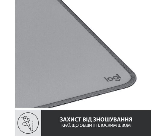 Коврик для мышки Logitech Desk Mat Studio Series Mid Grey (956-000052), изображение 6 Коврик для мышки Logitech Desk Mat Studio Series Mid Grey (956-000052), изображение 6