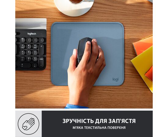 Коврик для мышки Logitech Mouse Pad Studio Series Blue (956-000051), изображение 6 Коврик для мышки Logitech Mouse Pad Studio Series Blue (956-000051), изображение 6