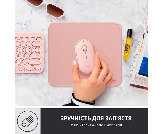 Коврик для мышки Logitech Mouse Pad Studio Series Darker Rose (956-000050), изображение 6 Коврик для мышки Logitech Mouse Pad Studio Series Darker Rose (956-000050), изображение 6