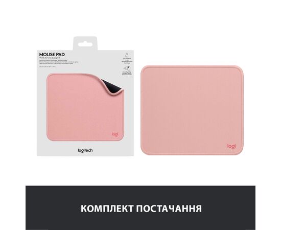 Коврик для мышки Logitech Mouse Pad Studio Series Darker Rose (956-000050), изображение 8 Коврик для мышки Logitech Mouse Pad Studio Series Darker Rose (956-000050), изображение 8