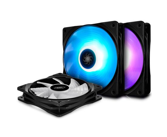 Кулер для корпуса Deepcool RF120 3 x FAN, изображение 6 Кулер для корпуса Deepcool RF120 3 x FAN, изображение 6
