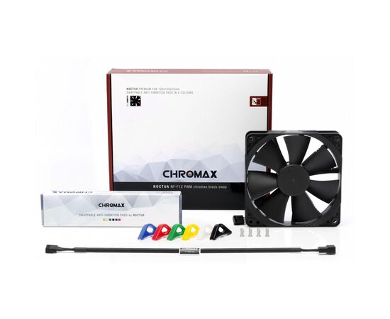 Кулер для корпуса Noctua NF-F12PWM CHROMAX.BLACK.SWAP, изображение 3 Кулер для корпуса Noctua NF-F12PWM CHROMAX.BLACK.SWAP, изображение 3