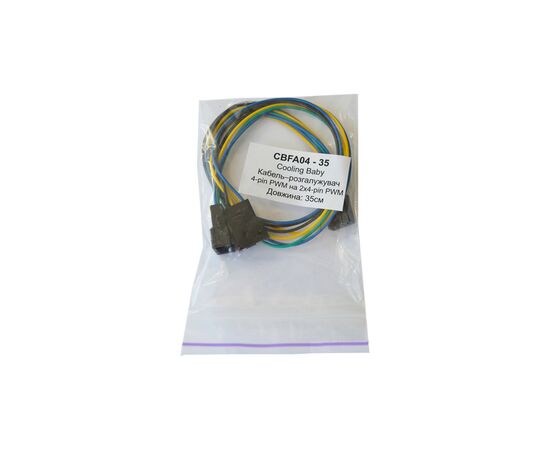 Кабель Cooling Baby 4-pin PWM to 2 x 4-pin PWM Power Y Splitter (CBFA04 - 35), изображение 2 Кабель Cooling Baby 4-pin PWM to 2 x 4-pin PWM Power Y Splitter (CBFA04 - 35), изображение 2