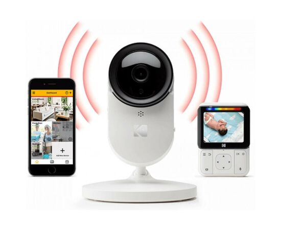 Видеоняня Kodak C220 HD Wi-fi с родительским блоком (C220000C220), изображение 4 Видеоняня Kodak C220 HD Wi-fi с родительским блоком (C220000C220), изображение 4
