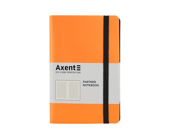 Блокнот Axent Partner Soft, 125х195, 96арк, кліт, помаранчевий (8206-12-A)
