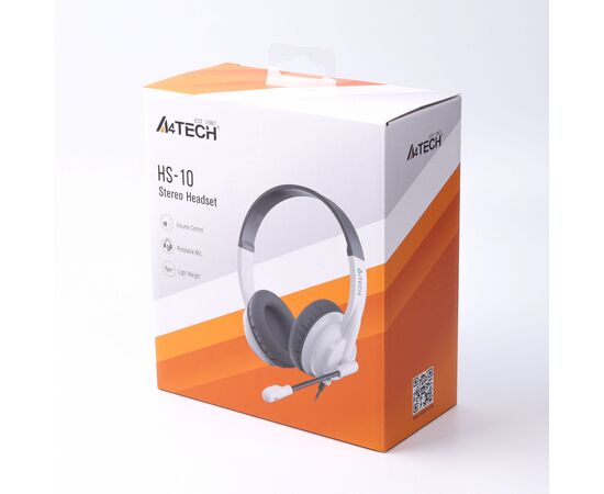 Навушники A4Tech HS-10 Black+White, зображення 4 Навушники A4Tech HS-10 Black+White, зображення 4