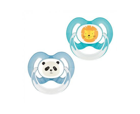 Пустышка Baby-Nova Wild Animals 6-18 мес. голубая/синяя 2 шт (3962319)