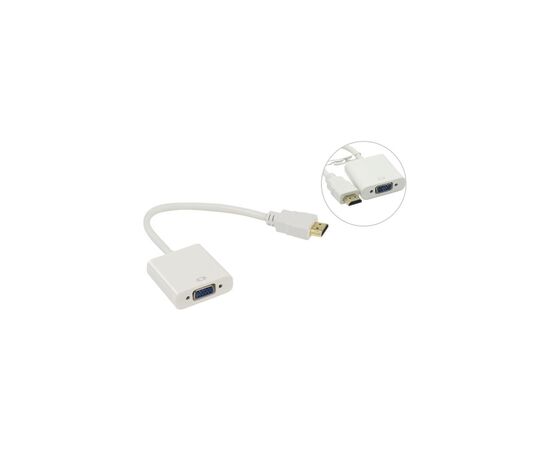 Переходник HDMI M to VGA F (с кабелями аудио и питания от USB) ST-Lab (U-990 white), изображение 3 Переходник HDMI M to VGA F (с кабелями аудио и питания от USB) ST-Lab (U-990 white), изображение 3