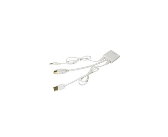 Переходник HDMI M to VGA F (с кабелями аудио и питания от USB) ST-Lab (U-990 white), изображение 5 Переходник HDMI M to VGA F (с кабелями аудио и питания от USB) ST-Lab (U-990 white), изображение 5