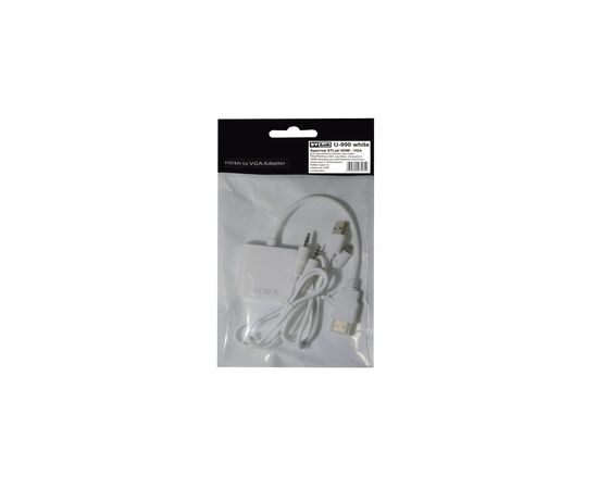 Переходник HDMI M to VGA F (с кабелями аудио и питания от USB) ST-Lab (U-990 white), изображение 6 Переходник HDMI M to VGA F (с кабелями аудио и питания от USB) ST-Lab (U-990 white), изображение 6