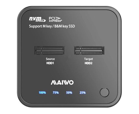 Док-станция Maiwo 2*NVMe M.2 SSD Key M/B+M USB 3.1 Gen2 Type-C (K3016P), изображение 2 Док-станция Maiwo 2*NVMe M.2 SSD Key M/B+M USB 3.1 Gen2 Type-C (K3016P), изображение 2