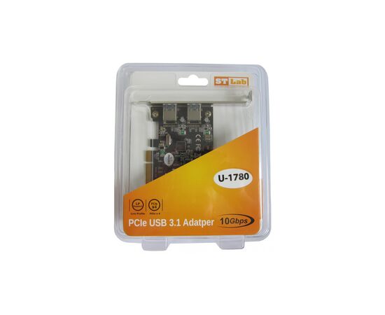 Контролер ST-Lab USB 3.1 Gen2 2x Type-A (up to 10 Gbit), PCI-E Gen-III x2+ LP (U-1780), зображення 5 Контролер ST-Lab USB 3.1 Gen2 2x Type-A (up to 10 Gbit), PCI-E Gen-III x2+ LP (U-1780), зображення 5