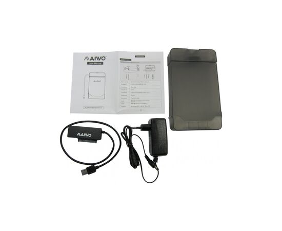 Карман внешний Maiwo K104A USB 3.0 - SATA III, с блоком питания 12В/2А (K10435), изображение 6 Карман внешний Maiwo K104A USB 3.0 - SATA III, с блоком питания 12В/2А (K10435), изображение 6