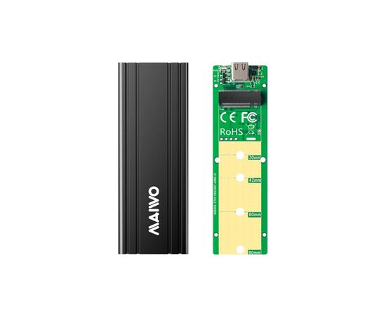 Карман внешний Maiwo M.2 SSD NVMe (PCIe) USB3.1 GEN2 Type-C (K1686P), изображение 4 Карман внешний Maiwo M.2 SSD NVMe (PCIe) USB3.1 GEN2 Type-C (K1686P), изображение 4