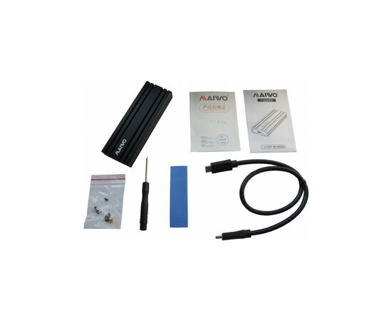 Карман внешний Maiwo M.2 SSD NVMe (PCIe) USB3.1 GEN2 Type-C (K1686P), изображение 9 Карман внешний Maiwo M.2 SSD NVMe (PCIe) USB3.1 GEN2 Type-C (K1686P), изображение 9