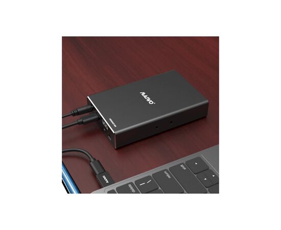 Карман внешний Maiwo 2*HDD 2.5" SATA/SSD up to 9.5mm USB3.1 GEN2 Type-C, RAID 0,1 (K25272C), изображение 4 Карман внешний Maiwo 2*HDD 2.5" SATA/SSD up to 9.5mm USB3.1 GEN2 Type-C, RAID 0,1 (K25272C), изображение 4