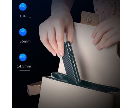 Карман внешний Maiwo M.2 SSD NVMe/SATA combo USB3.1 GEN2 Type-C al. (K1687P2), изображение 4 Карман внешний Maiwo M.2 SSD NVMe/SATA combo USB3.1 GEN2 Type-C al. (K1687P2), изображение 4