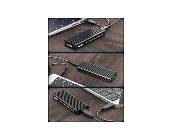 Карман внешний Maiwo M.2 SSD NVMe/SATA combo USB3.1 GEN2 Type-C al. (K1687P2), изображение 5 Карман внешний Maiwo M.2 SSD NVMe/SATA combo USB3.1 GEN2 Type-C al. (K1687P2), изображение 5