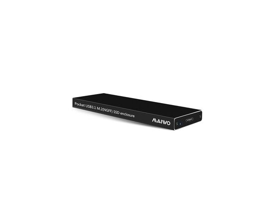 Карман внешний Maiwo M.2 SSD (NGFF) SATA USB3.1 GEN2 Type-C al. (K16NC black)