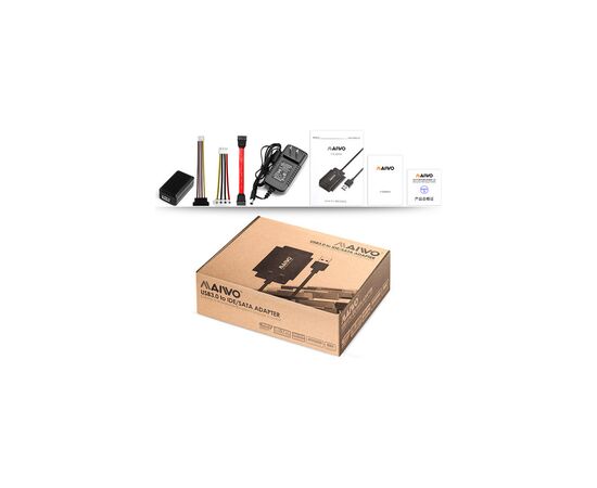 Адаптер Maiwo USB 3.0 to 2.5/3.5'' IDE/SATA HDD/SSD, 5.25'' CD-R, PA 2V/2A (K132U3IS), изображение 4 Адаптер Maiwo USB 3.0 to 2.5/3.5'' IDE/SATA HDD/SSD, 5.25'' CD-R, PA 2V/2A (K132U3IS), изображение 4