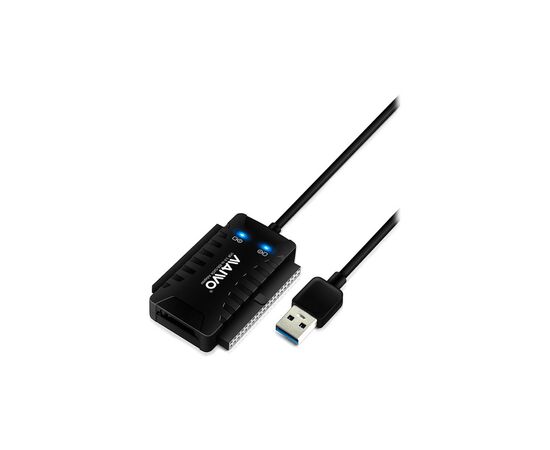 Адаптер Maiwo USB 3.0 to 2.5/3.5'' IDE/SATA HDD/SSD, 5.25'' CD-R, PA 2V/2A (K132U3IS)