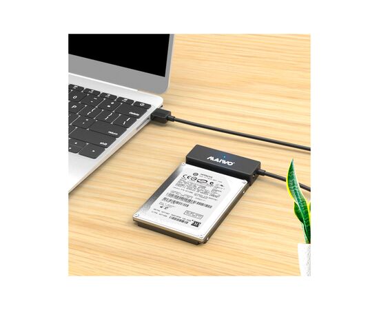 Адаптер Maiwo USB 3.0 to HDD SATA 2,5"/3,5"/5,25"/SSD, PA 2V/2A black (K10435A), зображення 4 Адаптер Maiwo USB 3.0 to HDD SATA 2,5"/3,5"/5,25"/SSD, PA 2V/2A black (K10435A), зображення 4