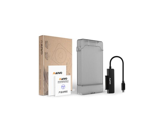 Адаптер Maiwo USB3.1 GEN1 TypeC to HDD 2,5" SATA/SSD black (K104G2 black), изображение 7 Адаптер Maiwo USB3.1 GEN1 TypeC to HDD 2,5" SATA/SSD black (K104G2 black), изображение 7