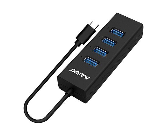 Концентратор Maiwo USB Type-C to 4х USB3.0 cable 15 cm (KH304C), изображение 2 Концентратор Maiwo USB Type-C to 4х USB3.0 cable 15 cm (KH304C), изображение 2