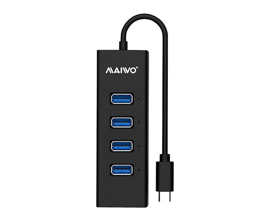 Концентратор Maiwo USB Type-C to 4х USB3.0 cable 15 cm (KH304C)
