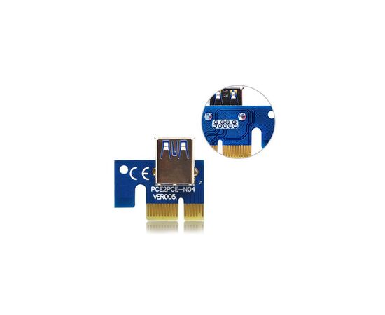 Райзер PCI-E x1 to 16x 60cm USB 3.0 Cable SATA to 6Pin Power v.006C Dynamode (RX-riser-006c 6 pin), изображение 3 Райзер PCI-E x1 to 16x 60cm USB 3.0 Cable SATA to 6Pin Power v.006C Dynamode (RX-riser-006c 6 pin), изображение 3