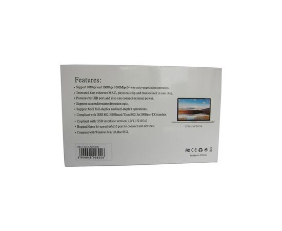Переходник Dynamode USB 3.0 Type-A - RJ45 Gigabit Lan, 3*USB 3.0 (USB3.0-Type-A-RJ45-HUB3), изображение 5 Переходник Dynamode USB 3.0 Type-A - RJ45 Gigabit Lan, 3*USB 3.0 (USB3.0-Type-A-RJ45-HUB3), изображение 5