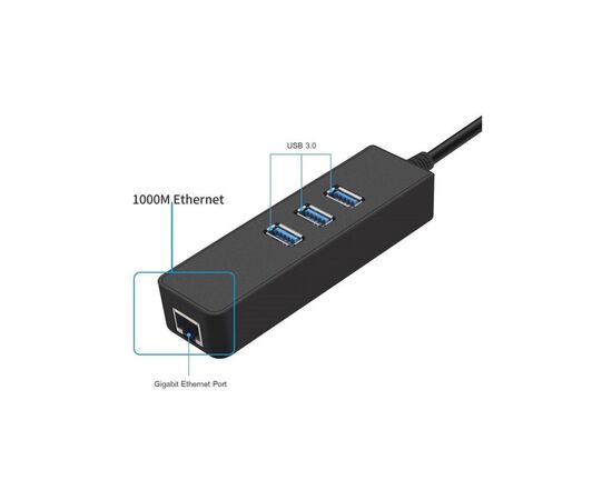 Переходник Dynamode USB 3.0 Type-A - RJ45 Gigabit Lan, 3*USB 3.0 (USB3.0-Type-A-RJ45-HUB3), изображение 6 Переходник Dynamode USB 3.0 Type-A - RJ45 Gigabit Lan, 3*USB 3.0 (USB3.0-Type-A-RJ45-HUB3), изображение 6