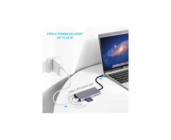 Переходник Dynamode USB3.1 Type-C to HDMI, 3хUSB3.0, RJ45, USB Type-C Female, SD (Dock-USB-TypeC-HDMI-USB3.0-RJ45), изображение 3 Переходник Dynamode USB3.1 Type-C to HDMI, 3хUSB3.0, RJ45, USB Type-C Female, SD (Dock-USB-TypeC-HDMI-USB3.0-RJ45), изображение 3