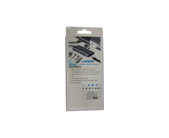 Переходник Dynamode USB3.1 Type-C to HDMI, 3хUSB3.0, RJ45, USB Type-C Female, SD (Dock-USB-TypeC-HDMI-USB3.0-RJ45), изображение 8 Переходник Dynamode USB3.1 Type-C to HDMI, 3хUSB3.0, RJ45, USB Type-C Female, SD (Dock-USB-TypeC-HDMI-USB3.0-RJ45), изображение 8