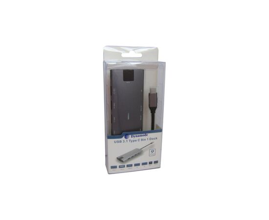 Концентратор Dynamode USB Type-C to HDMI 4K + Mini DP + 3хUSB3.0 + Gigabit RJ45+ U (Dock-9-in-1-TypeC-HDMI-Mini-DP-USB3.0-RJ45), изображение 5 Концентратор Dynamode USB Type-C to HDMI 4K + Mini DP + 3хUSB3.0 + Gigabit RJ45+ U (Dock-9-in-1-TypeC-HDMI-Mini-DP-USB3.0-RJ45), изображение 5