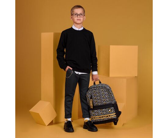 Рюкзак школьный Yes S-56 Smiley World. Black Yellow (554561), изображение 5