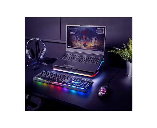 Подставка для ноутбука Trust GXT 1126 Aura (17") RGB Black (24192_TRUST), изображение 2 Подставка для ноутбука Trust GXT 1126 Aura (17") RGB Black (24192_TRUST), изображение 2