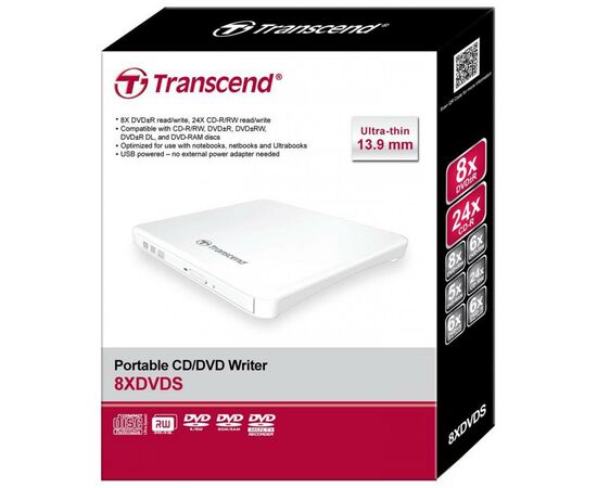 Оптический привод DVD-RW Transcend TS8XDVDS-W, изображение 4 Оптический привод DVD-RW Transcend TS8XDVDS-W, изображение 4