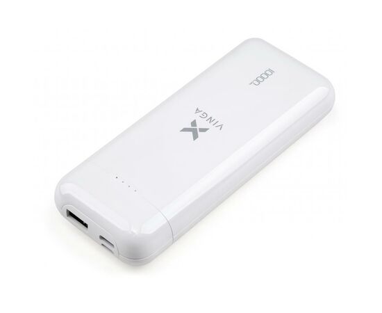 Батарея универсальная Vinga 10000 mAh glossy white (VPB1MWH), изображение 4 Батарея универсальная Vinga 10000 mAh glossy white (VPB1MWH), изображение 4