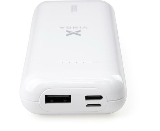 Батарея универсальная Vinga 10000 mAh glossy white (VPB1MWH), изображение 5 Батарея универсальная Vinga 10000 mAh glossy white (VPB1MWH), изображение 5